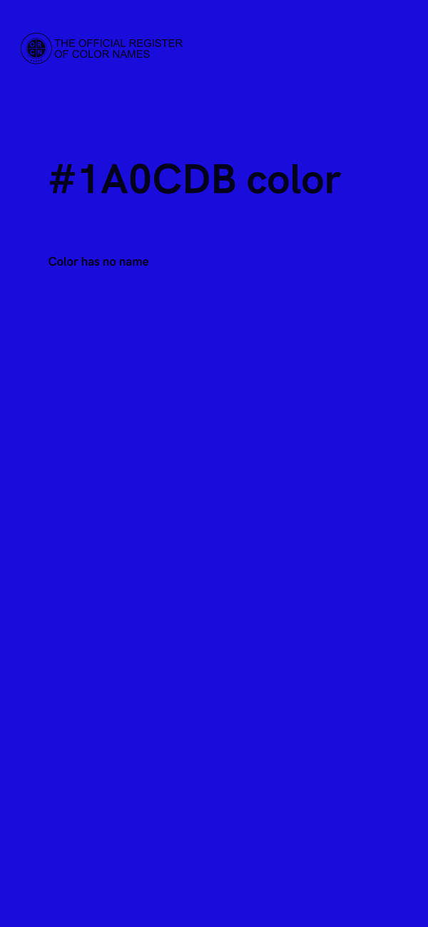 #1A0CDB color image