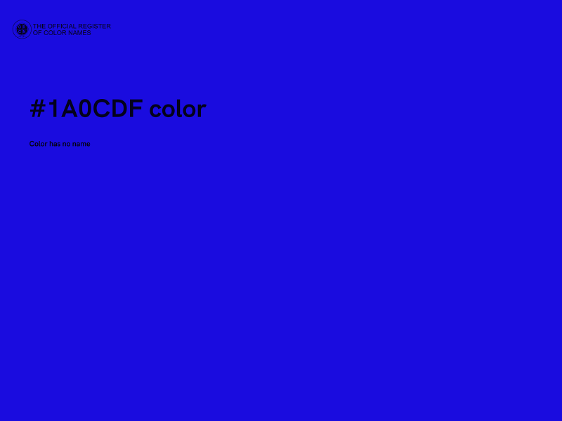 #1A0CDF color image