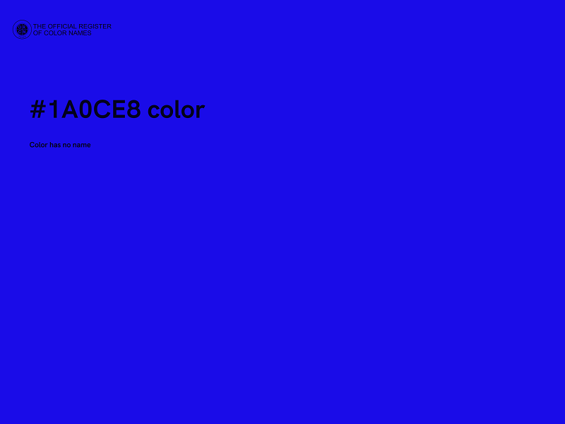 #1A0CE8 color image