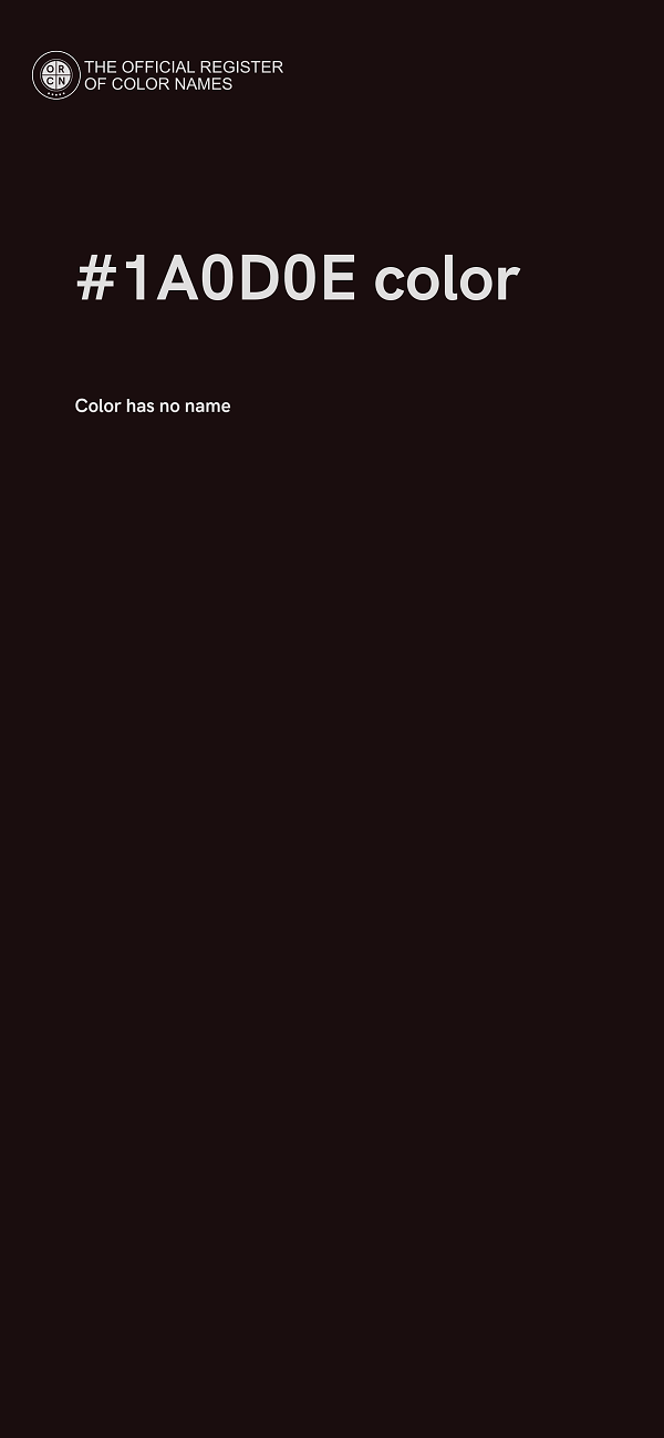#1A0D0E color image