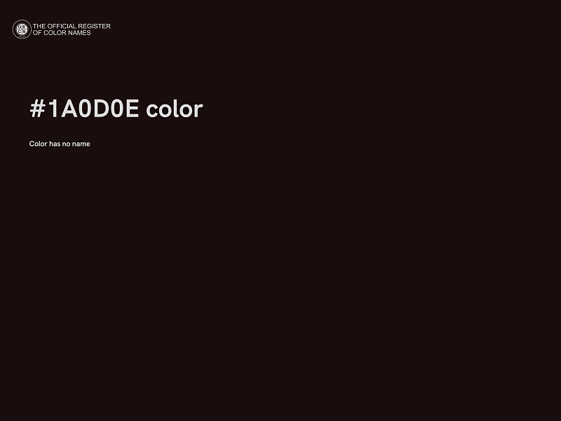 #1A0D0E color image