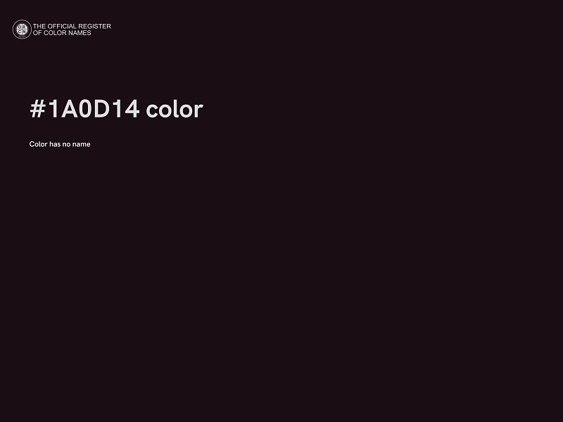 #1A0D14 color image