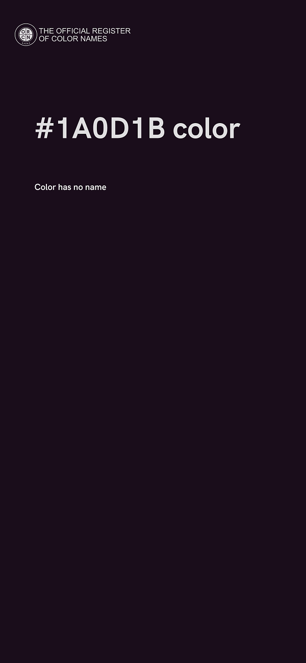 #1A0D1B color image