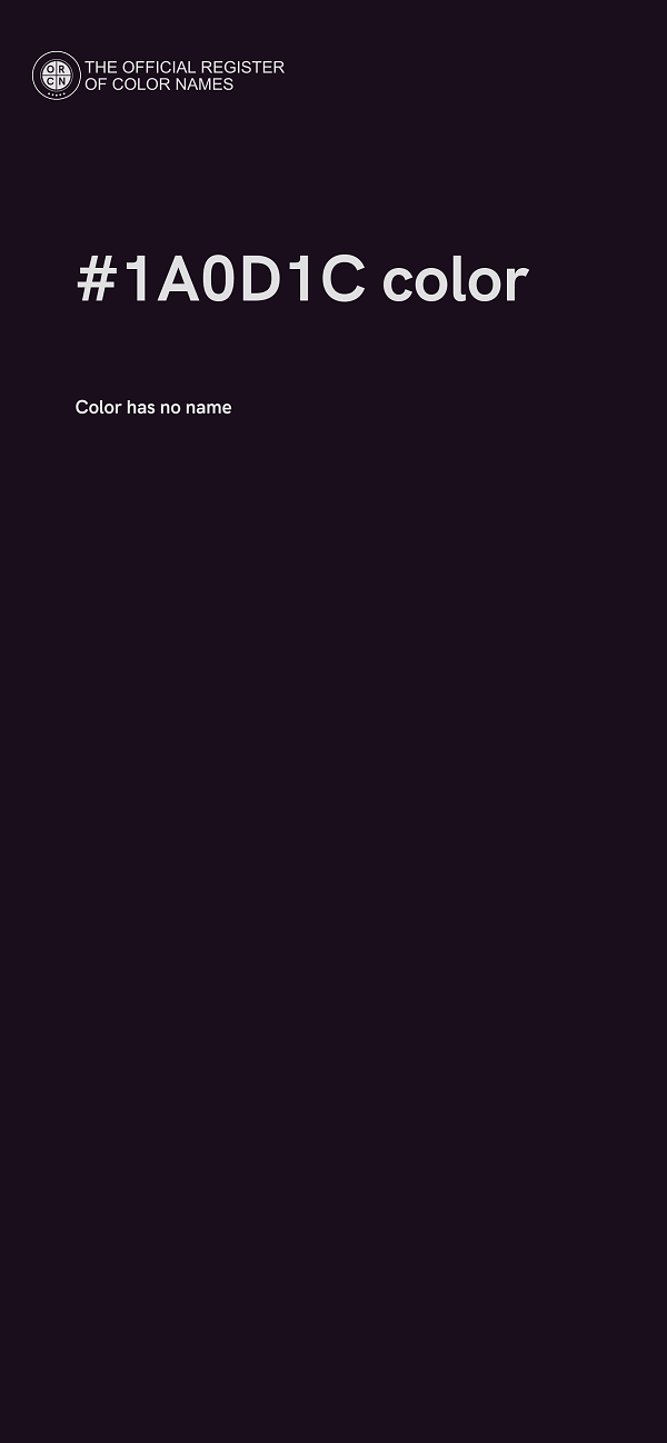 #1A0D1C color image