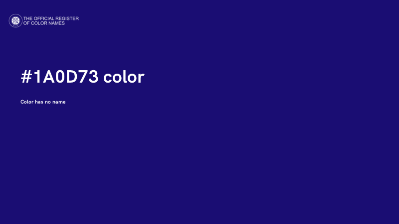 #1A0D73 color image