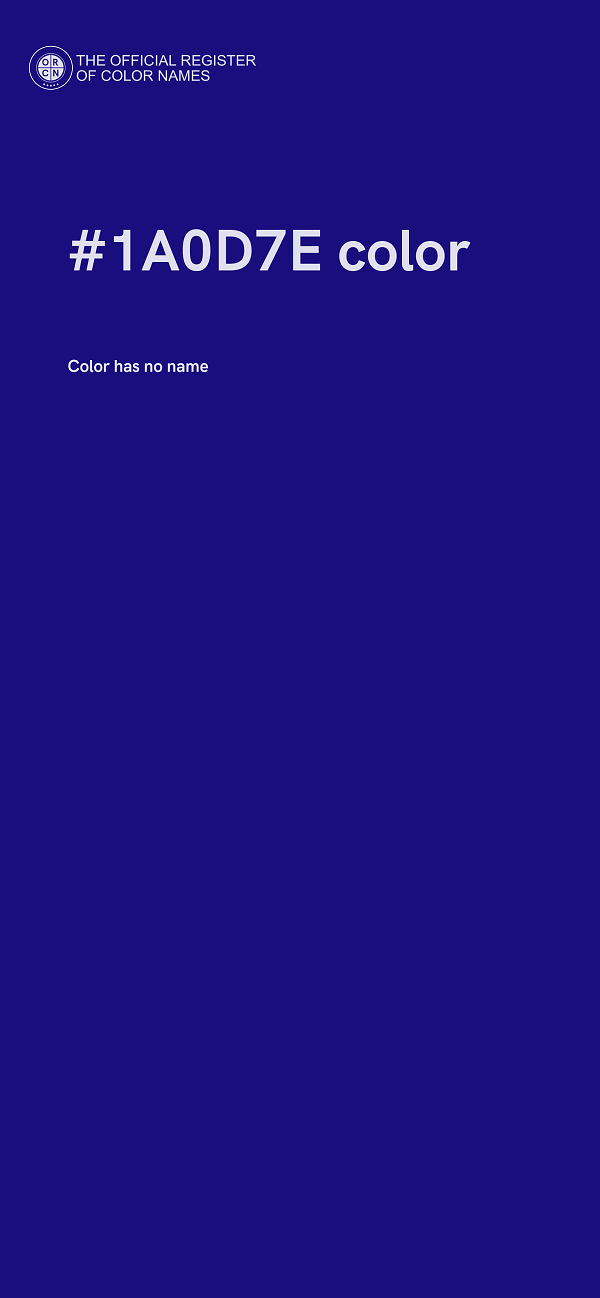 #1A0D7E color image