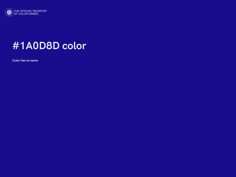 #1A0D8D color image