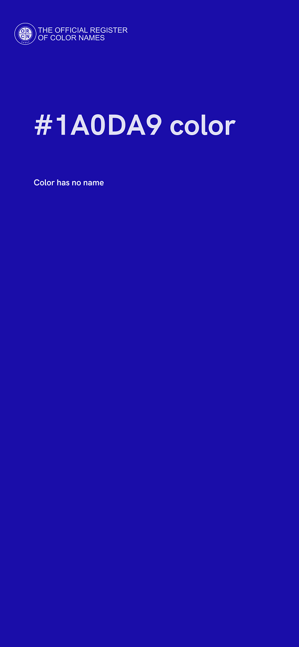 #1A0DA9 color image