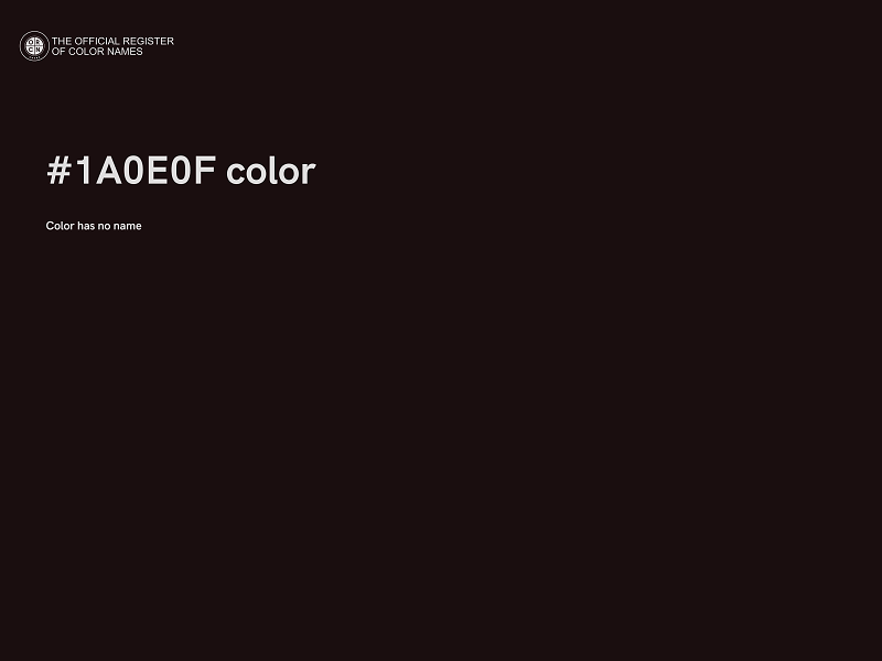 #1A0E0F color image