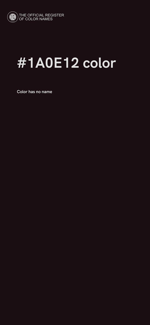 #1A0E12 color image
