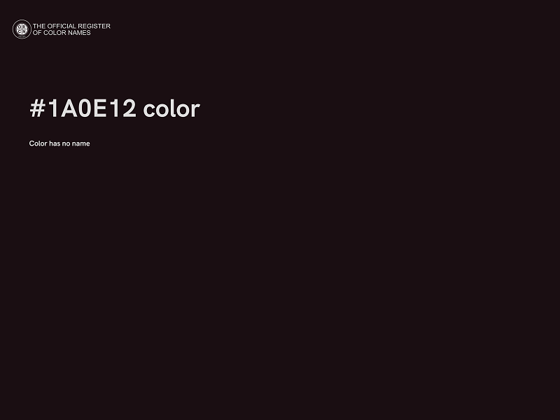 #1A0E12 color image