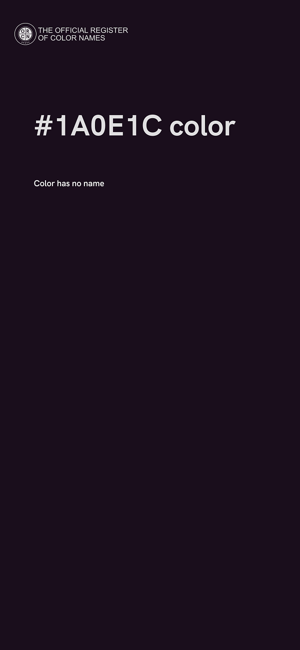 #1A0E1C color image