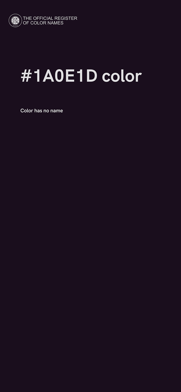 #1A0E1D color image