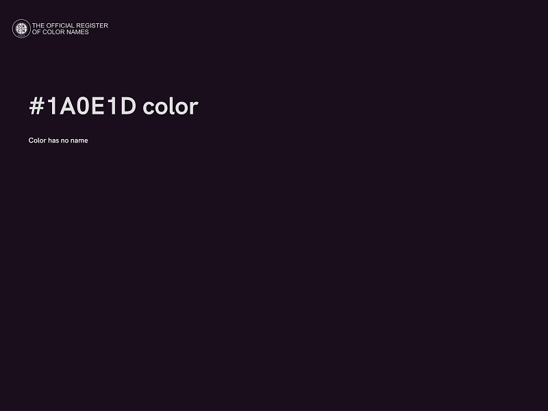 #1A0E1D color image