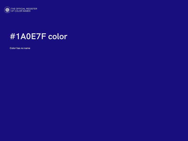 #1A0E7F color image