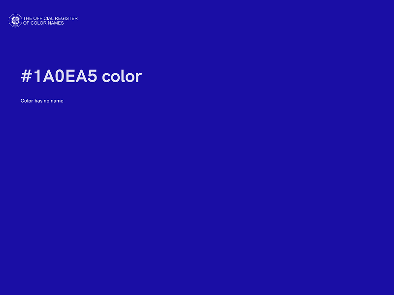 #1A0EA5 color image