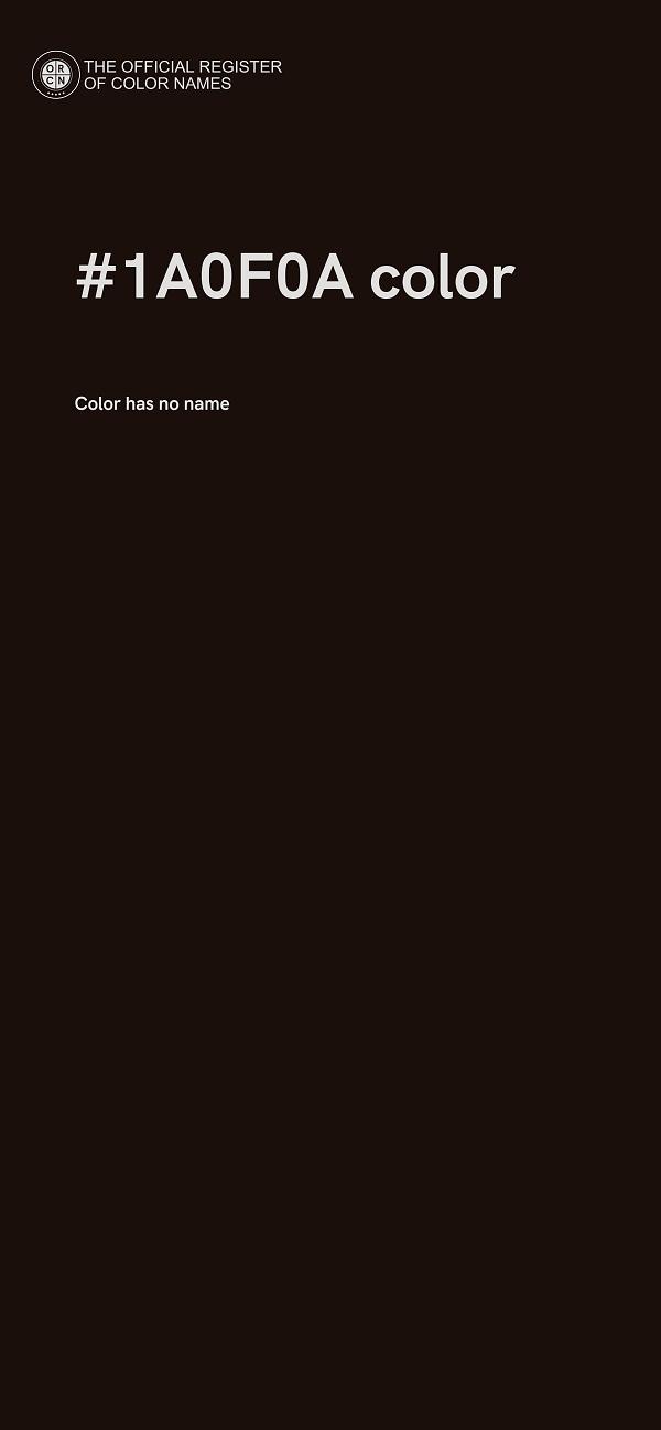 #1A0F0A color image