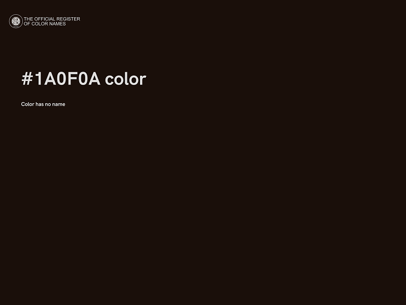 #1A0F0A color image