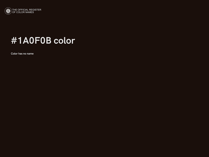 #1A0F0B color image