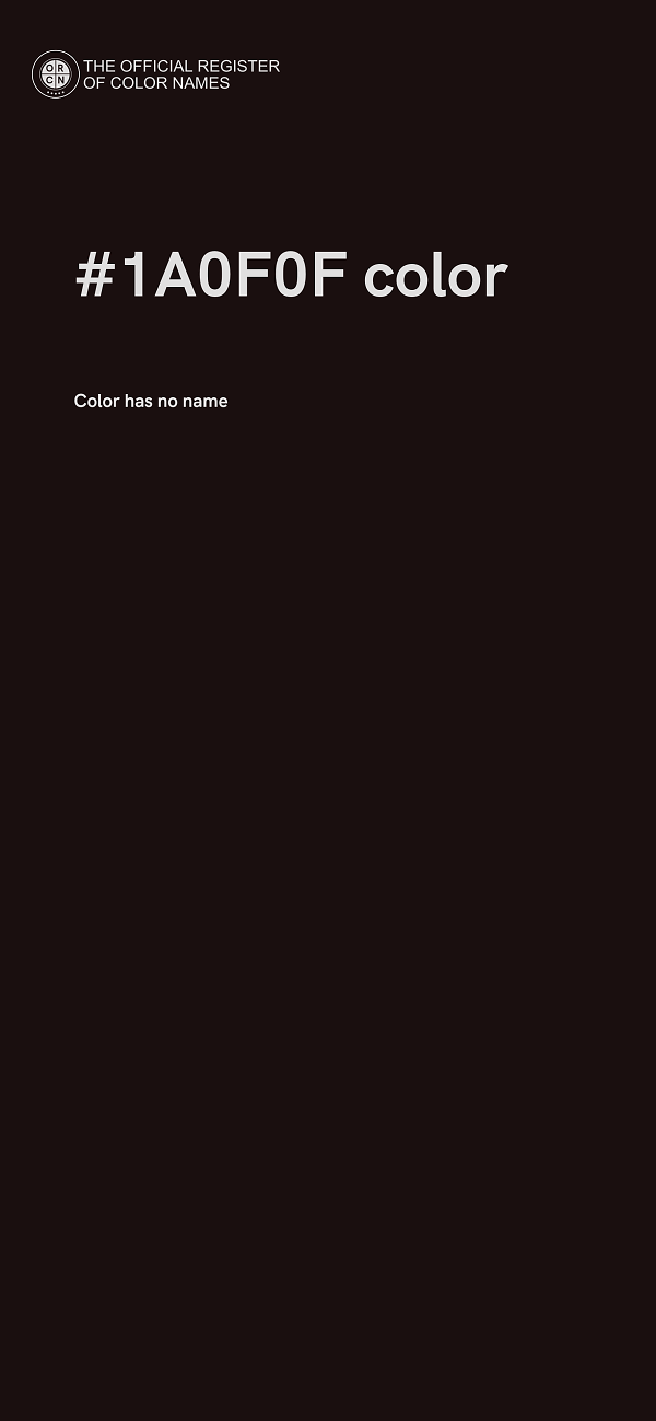 #1A0F0F color image