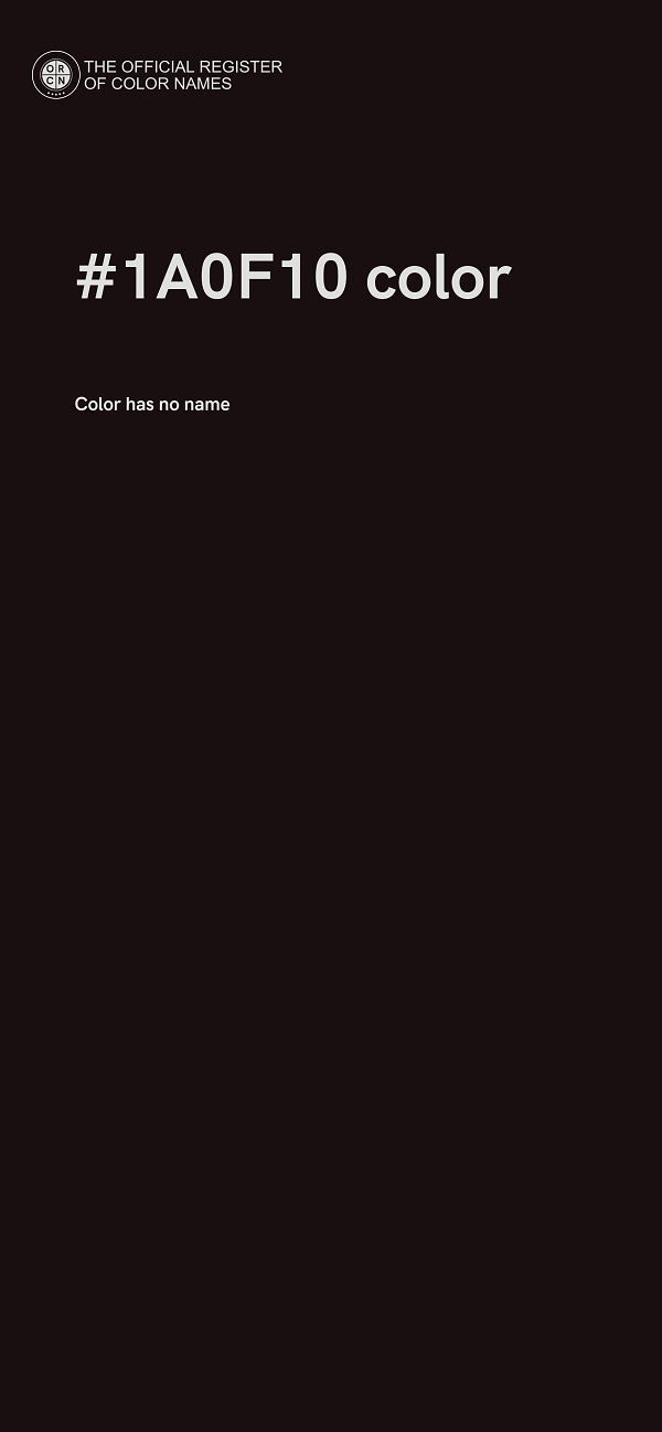 #1A0F10 color image