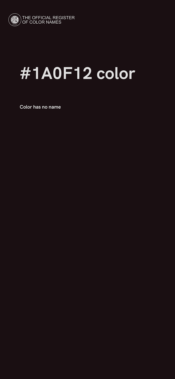 #1A0F12 color image
