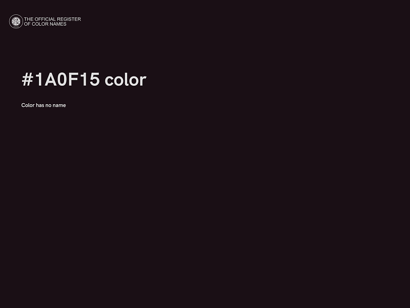 #1A0F15 color image