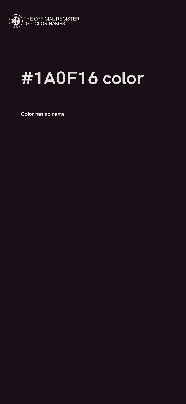 #1A0F16 color image