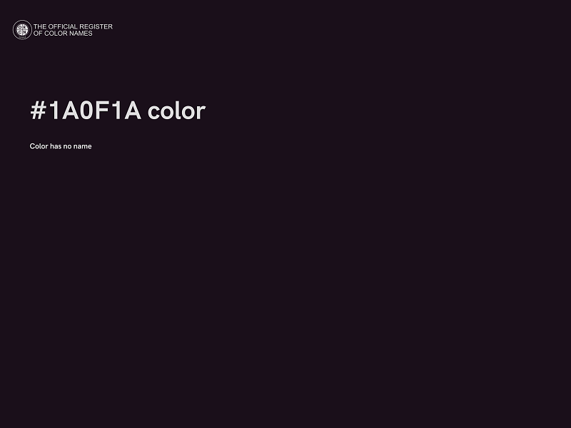 #1A0F1A color image