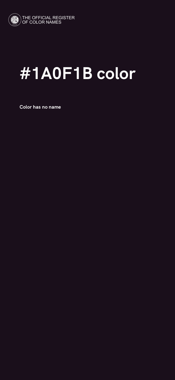 #1A0F1B color image