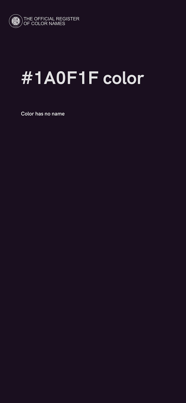#1A0F1F color image
