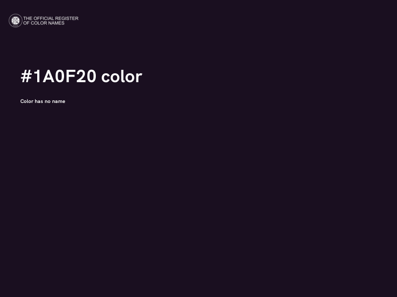 #1A0F20 color image