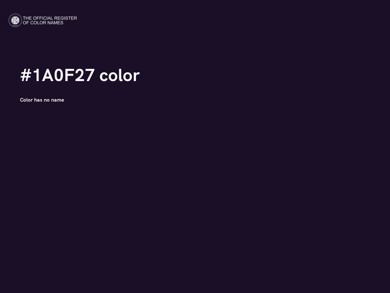 #1A0F27 color image