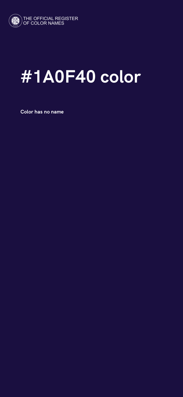 #1A0F40 color image
