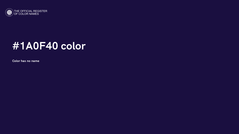 #1A0F40 color image