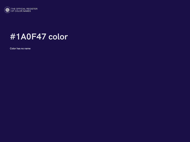 #1A0F47 color image