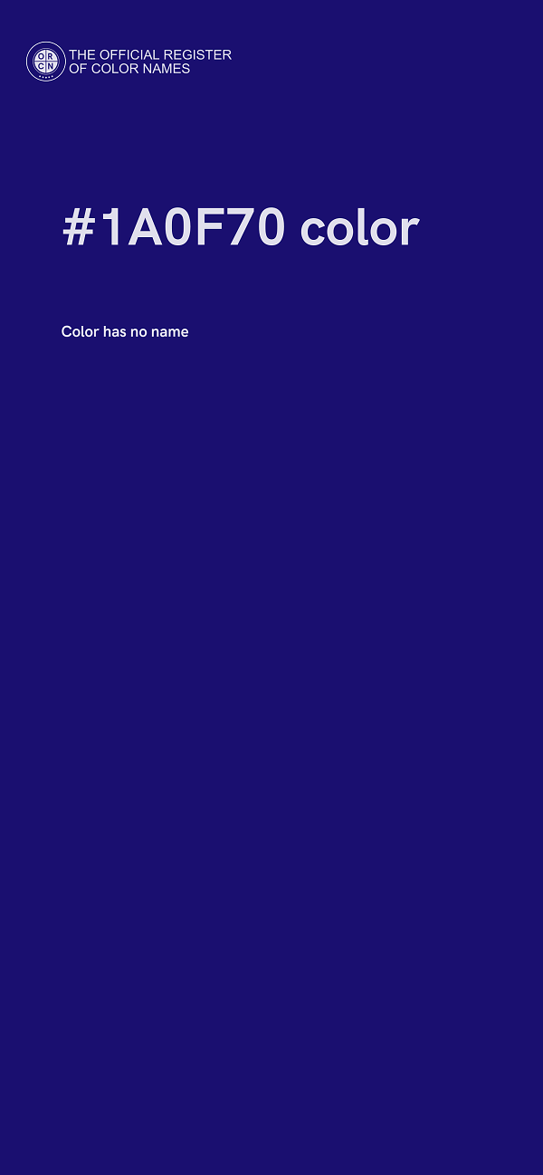 #1A0F70 color image