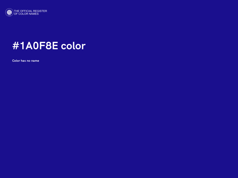 #1A0F8E color image