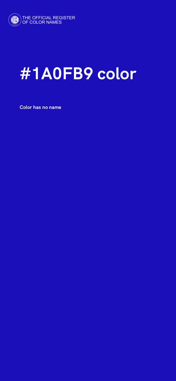 #1A0FB9 color image