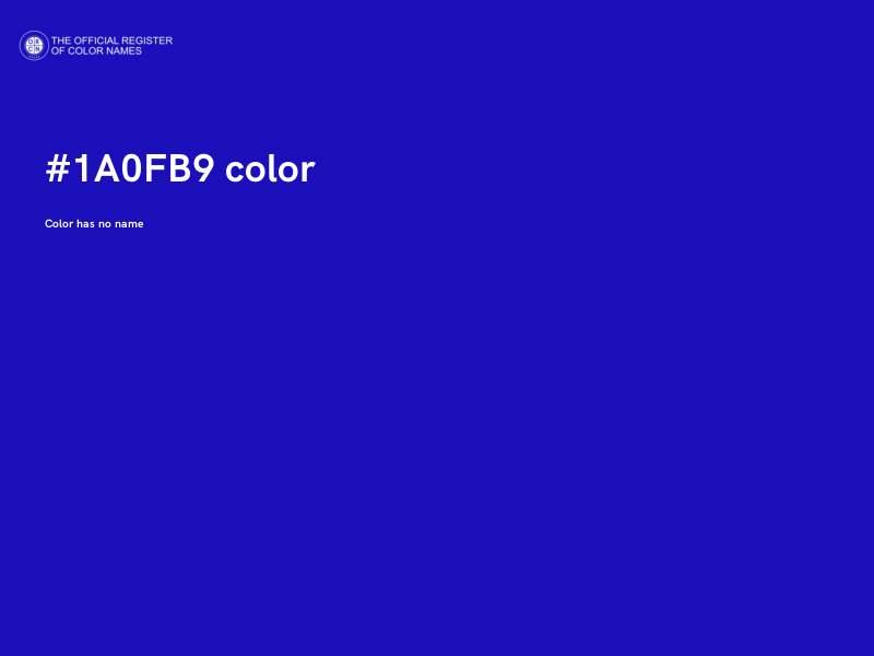 #1A0FB9 color image