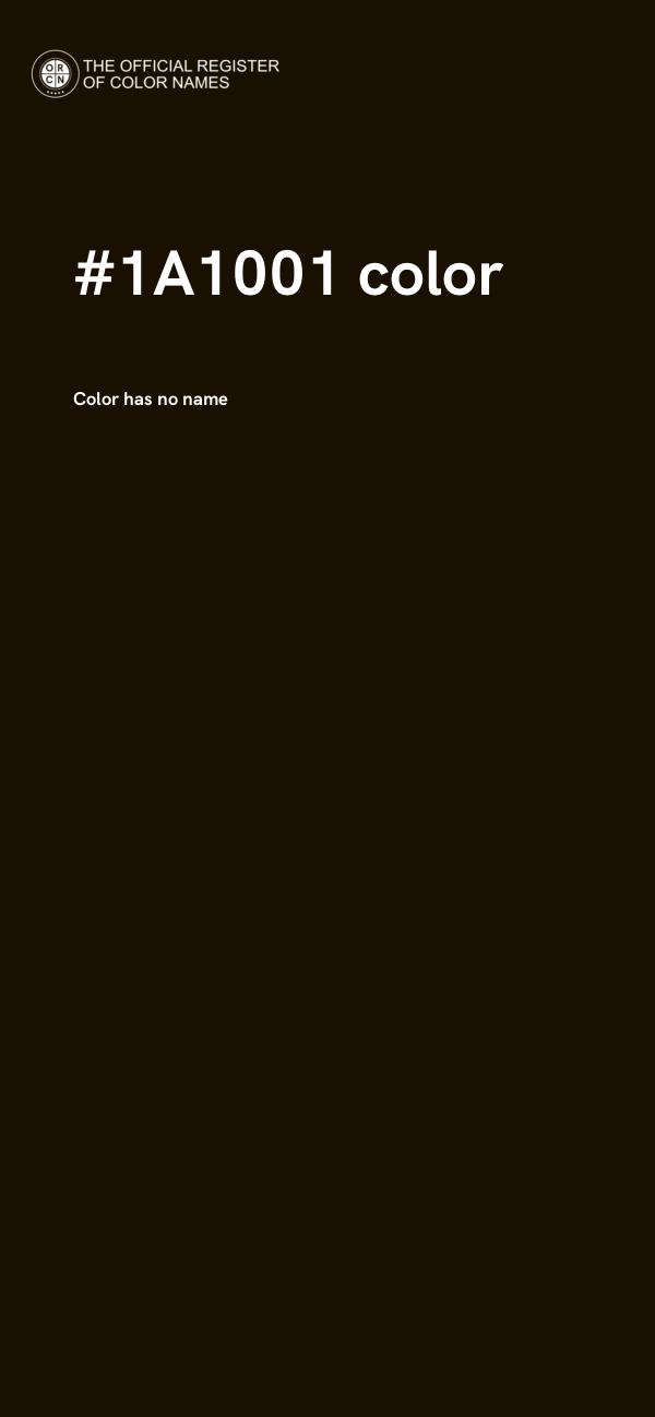 #1A1001 color image