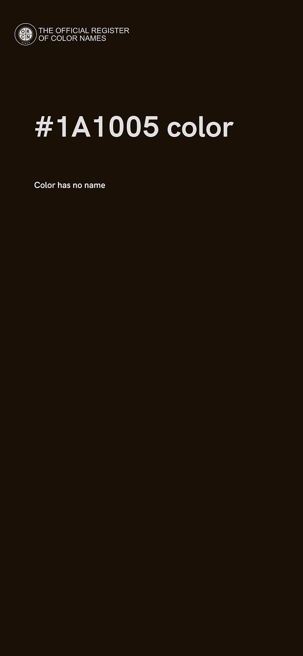 #1A1005 color image