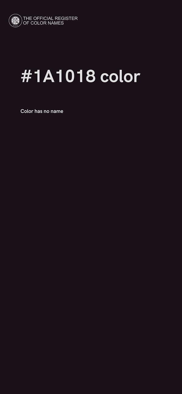 #1A1018 color image