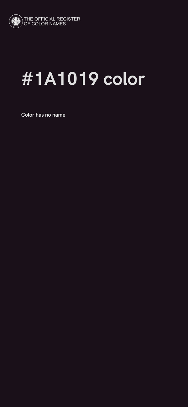 #1A1019 color image