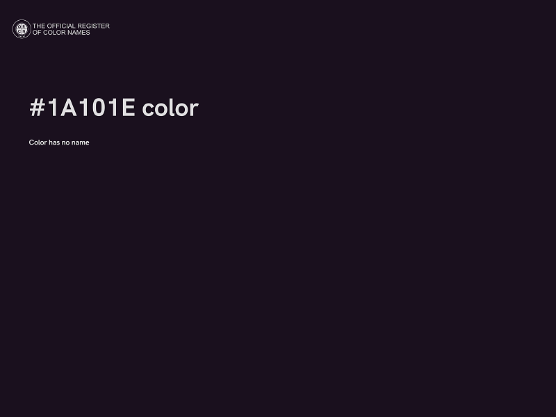 #1A101E color image