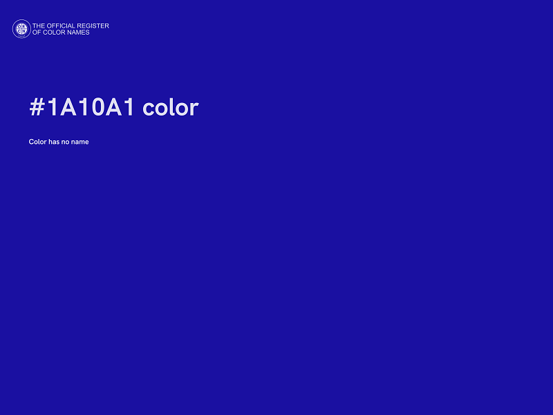 #1A10A1 color image