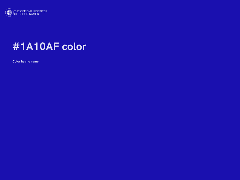 #1A10AF color image