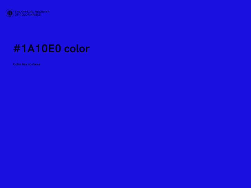 #1A10E0 color image