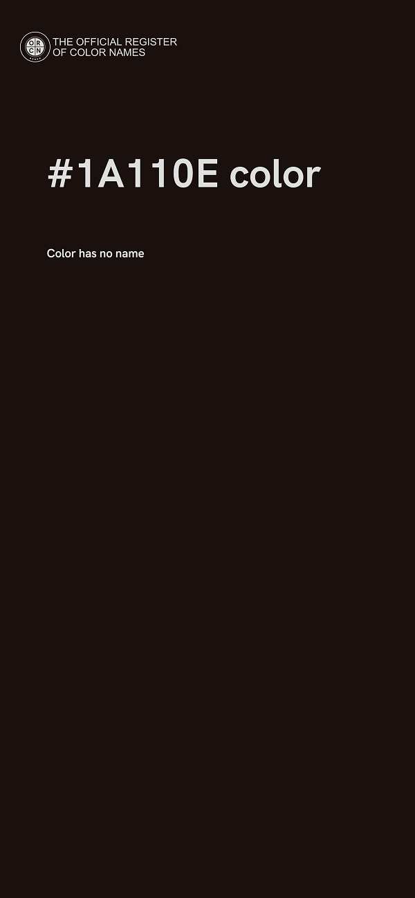 #1A110E color image