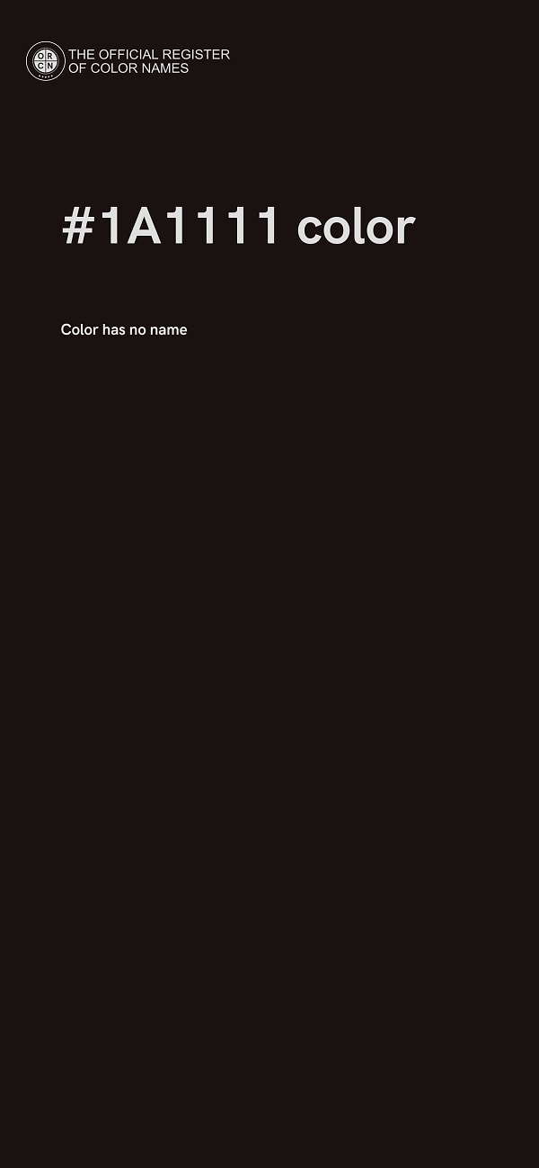 #1A1111 color image